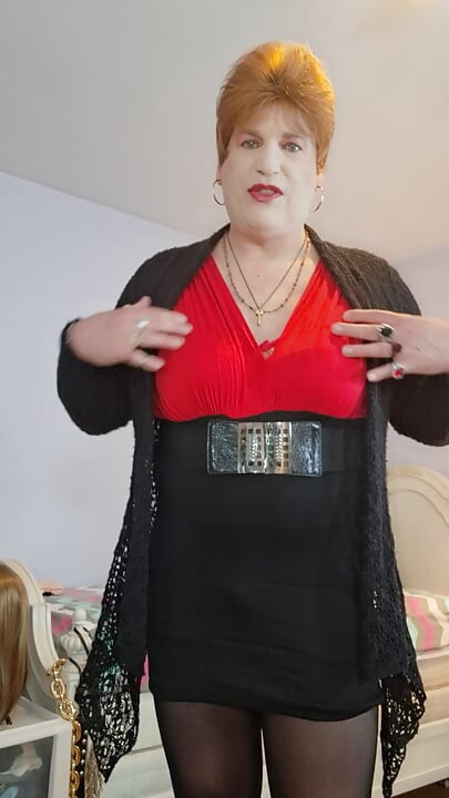 Date night with a granny tranny wife!