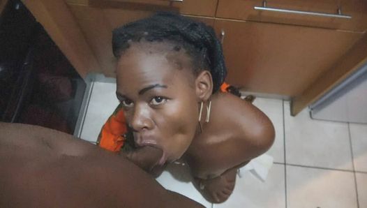 Darkskin Auntie Cheating On Chubby Hubby With Big Dick Hunk!