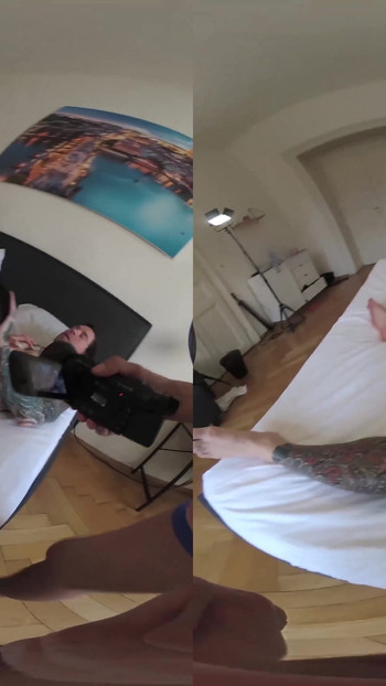 Captivating moment from "Katarina Rina - Tan Teenager W Massive Ass Cannot Stop Cumming In Monster Cock Threesome - Vr Part"