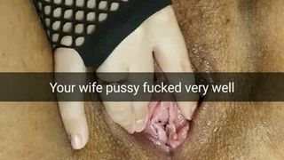 El coño de la esposa se ve tan suelto y bien follado - cuck snapchat