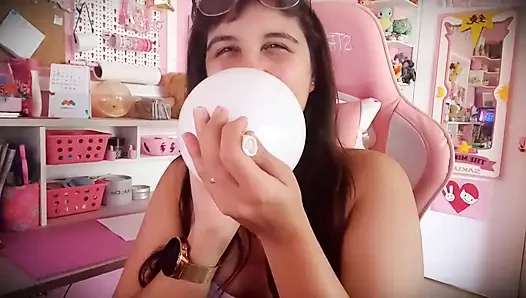 Geschwollene backen blasen auf dem ballon - bunny Looner