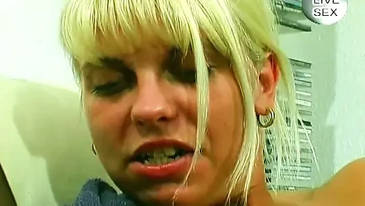 Blonde Sucks Cock and Gets Deep Fingered