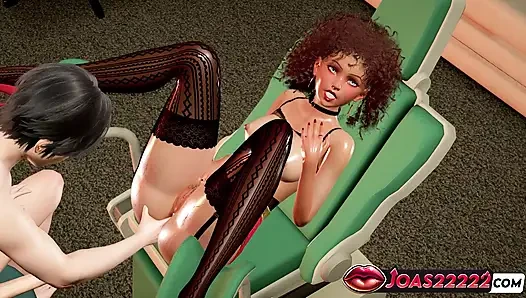 Charlotte perfekter körper 3d hentai - masturbation küssen, doppelloch fingern, vibrator squirting