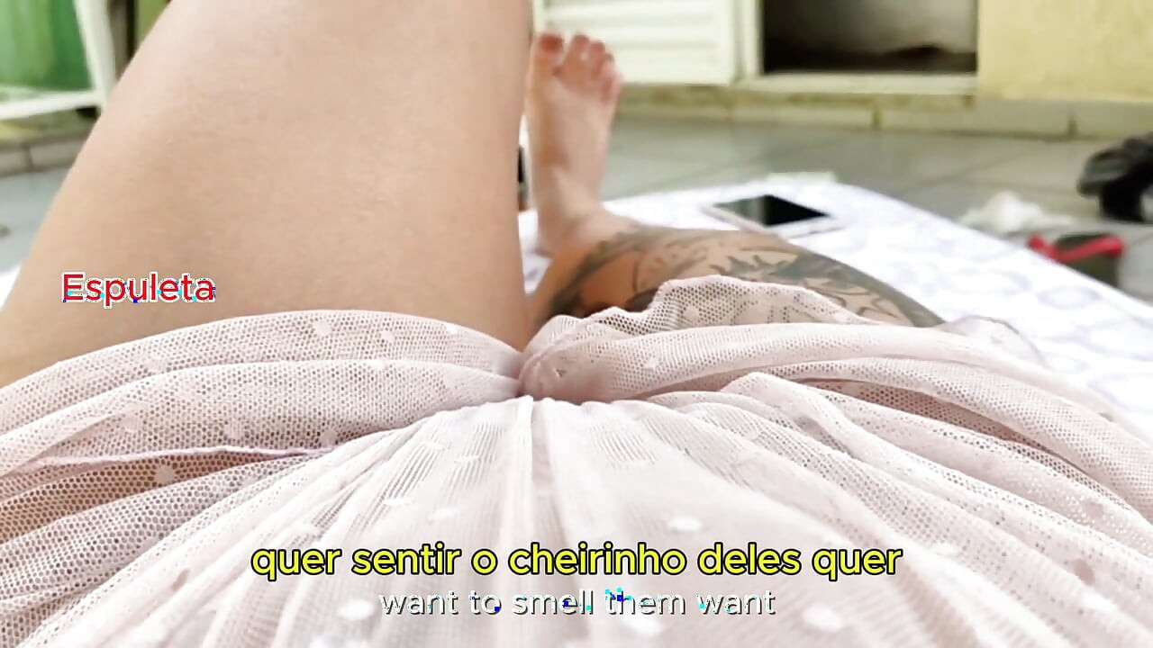 POV - Espuleta Maia - Footjob med Mini Feet