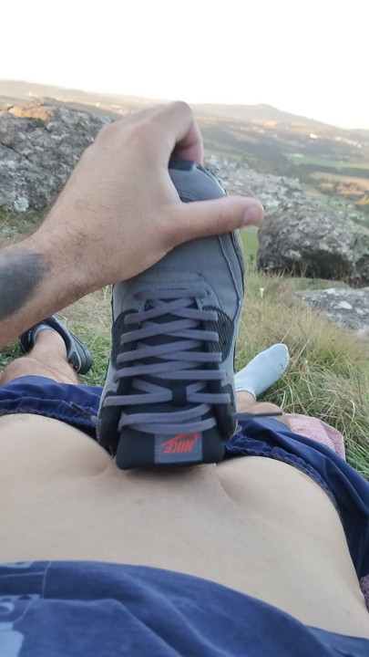 fucking my Air Max 90 in the park