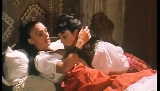 Two hot lesbians with big boobs licking