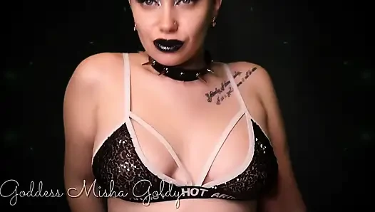 You're so fortunate that I let you worship and wank all over my glossy black lips!