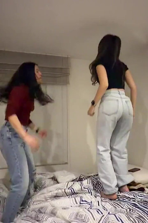 We Had Fun Playing in Bed to Jump