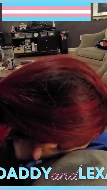 Emotional moment from "Shemale trans woman deepthroat and swallow cum blowjob compilation"