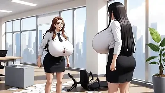 Kantor besar yang lucu, animasi ai