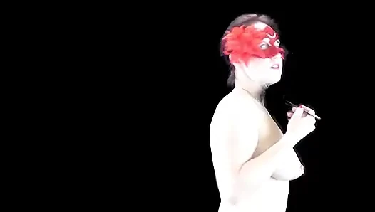 Mysterious Masked Girl. Sensual Erotic Solo Dance