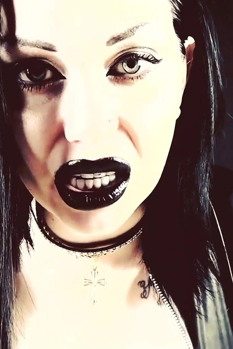 Goth darkside smoking JOI and tease