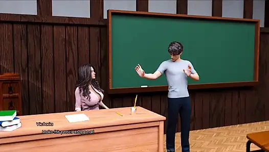 Şehvet akademisi #4 Victoria'nın büyük göğüslerini gördük, Samantha'yı sikmek istiyorum