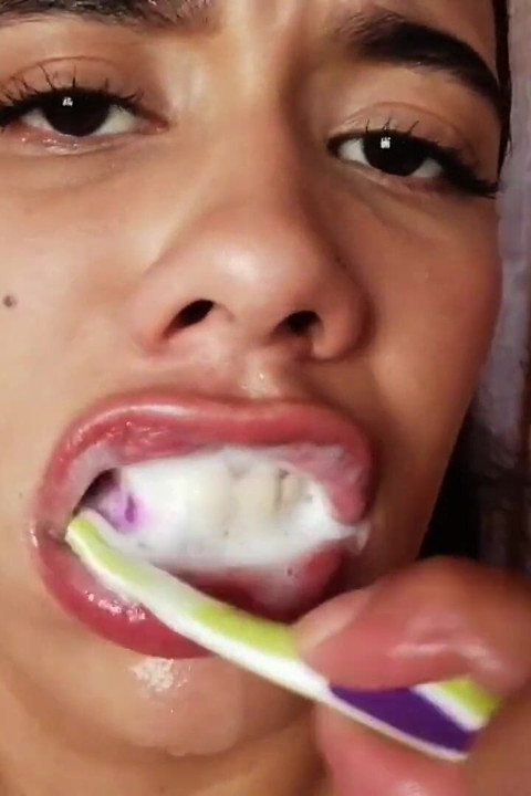 Nastiest Cum Tooth Brushing Ever!