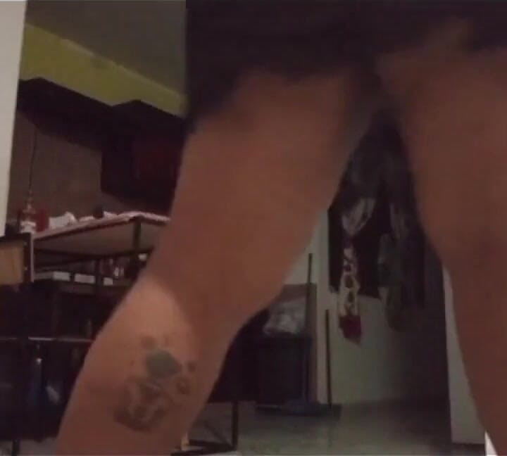Chubby Mexican MILF Showing off in a Thong in the Kitchen