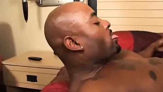 Huge black tattooed fat fucking...cum on ass