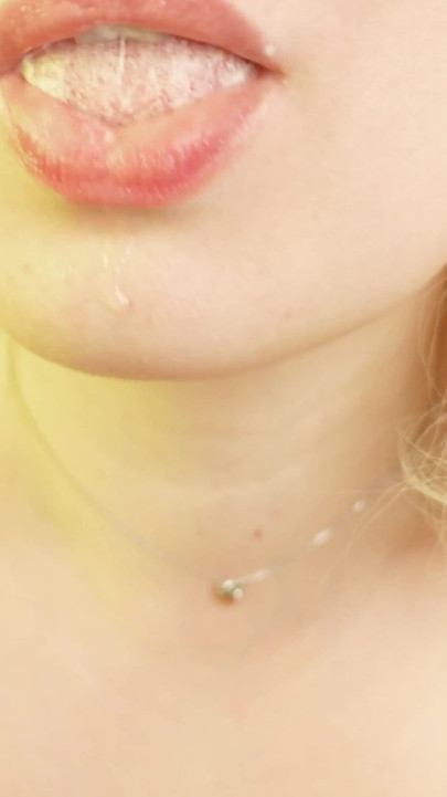 Epic moment from "eating in braces - vore and food fetish - close up video"
