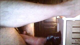Consolador negro gigante en mi culo 40 cm (1)