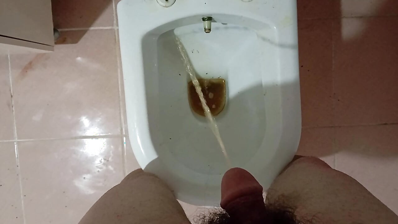 I pissing first with my little shemale dick and then masturbate and cum - Part 3