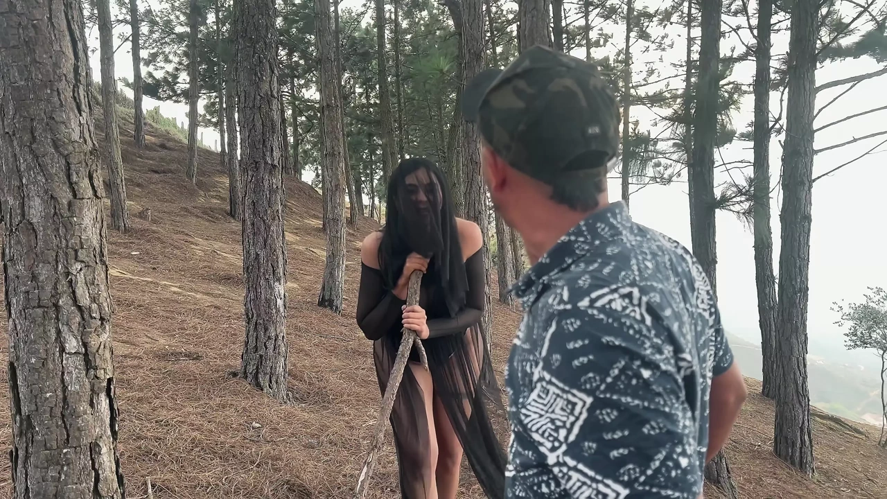 The forest witch fucks a defenseless man