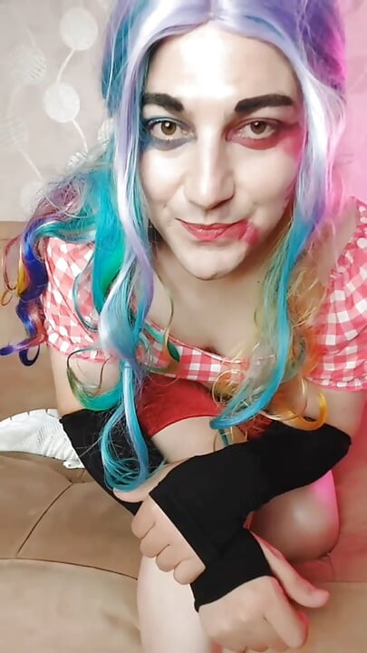 Harley Quinn Femboy Cosplay Model Crossdresser