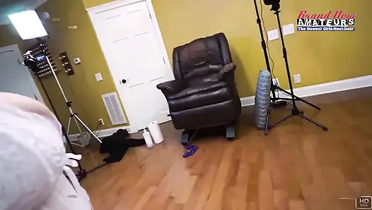 Dicke titten, blonde studentin faiths hope, schlampiger blowjob bis hardcore-hämmern!