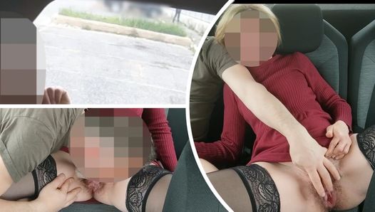 My student touched his teacher's wet pussy in the car in the parking Caught by a voyeur - MissCreamy