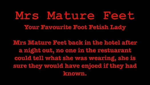 Mrs Mature Feet pulang dari resturant 475