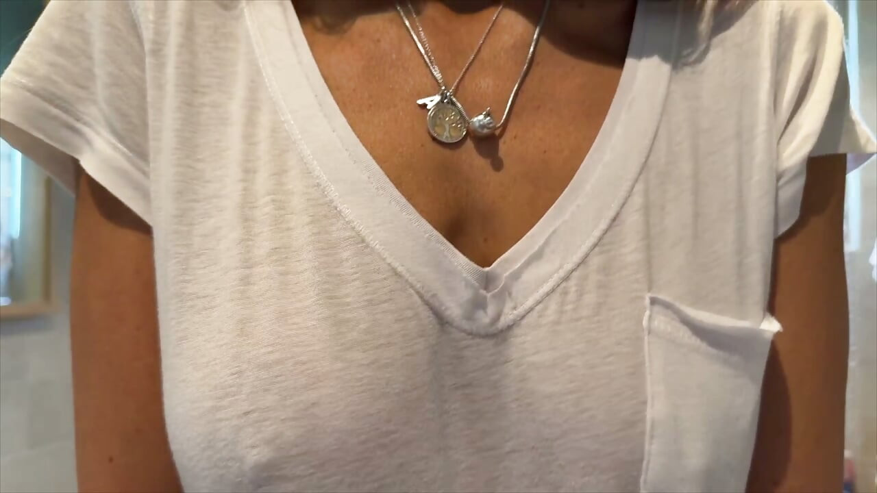 Natural boobs on a perfect milf with perfect moaning