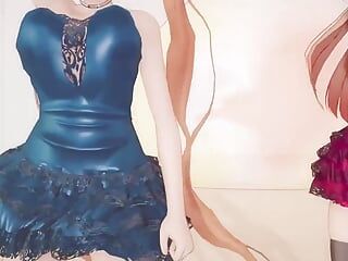 섹시한 춤을 추는 Mmd R-18 애니메이션 소녀 (클립 36)