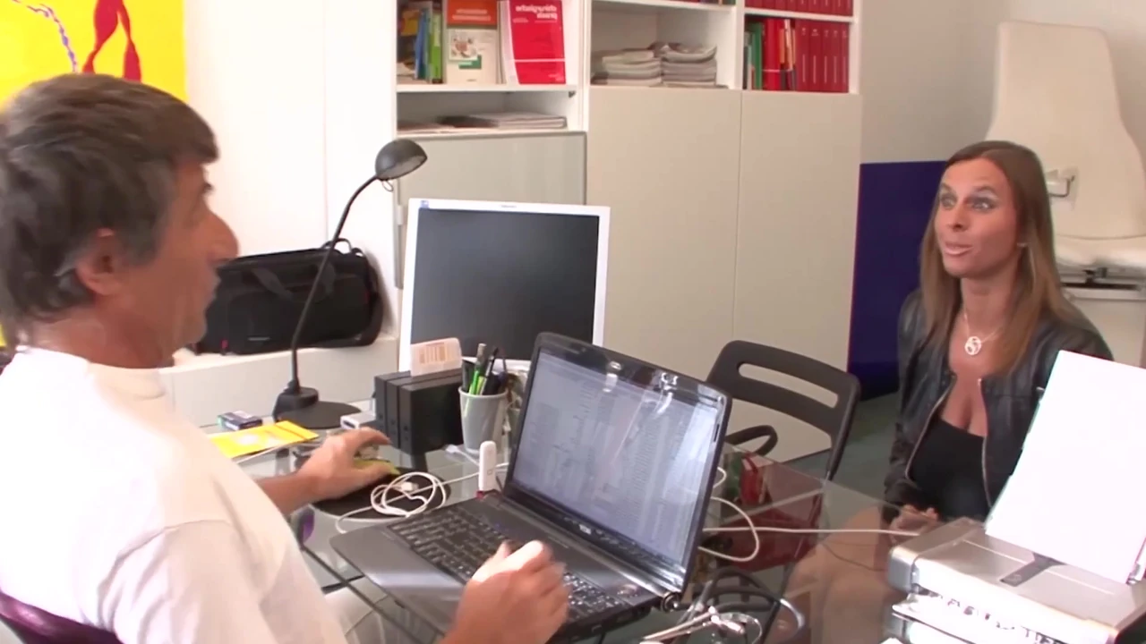 She loves going to the doctor! Wet milf fucked by the gynecologist!