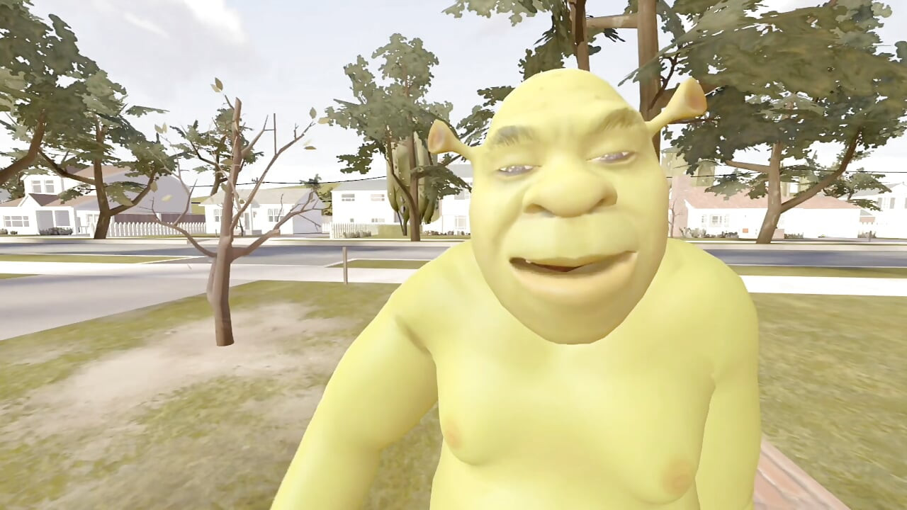 Nagi Shrek zerżnął grubą dziewczynę l animacja 3d