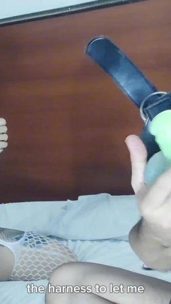 Key moment from "Woman fucks her husband and sucks his ass PEGGING and rimming #787 sub english"