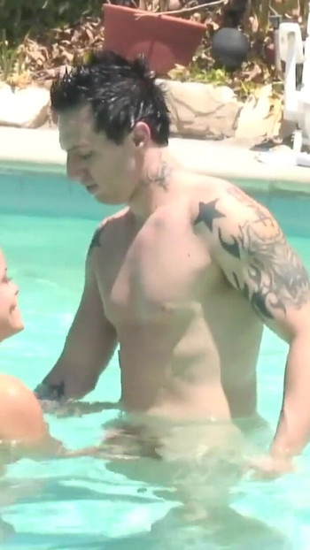 Unforgettable moment from "Young housewife gets horny while lying by the pool"