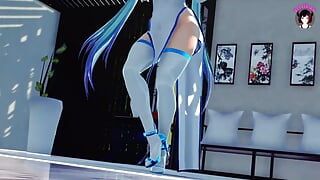 Miku gruesa con enormes tetas - Baile sexy (HENTAI 3D)