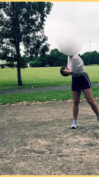Jaw-dropping moment from "Wifey is dared to play basketball braless and no panties in a short skirt"