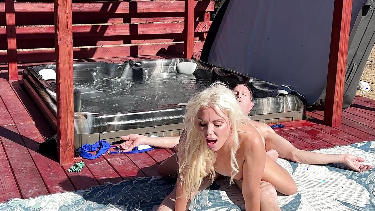 Outdoor Sex by the Hot Tub