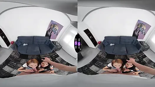 Mini mitzi lucianna luci'yi üçlü striptiz ve çifte oral seks eğlencesi için davet ediyor - tmwvrnet