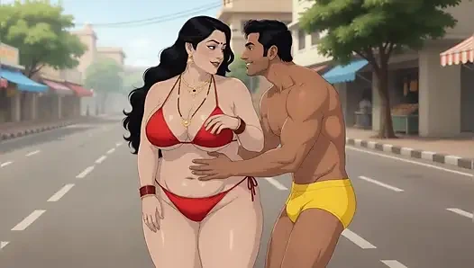 Desi indische shweta bhabhi hat sex im büro mit hindi audio-animationsvideo