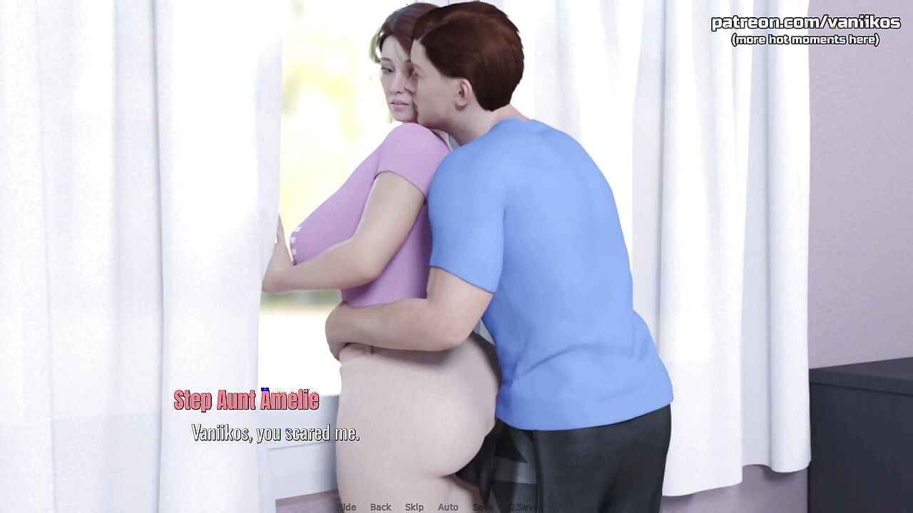 Cheating Wife Stepaunt with a Big Fat Ass Sloppy Blowjob for Stepnephew While Cuckold Husband Is in the Yard - Heart Problems