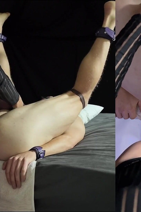 Split screen chastity pov pegging - My View &my ass bouncing