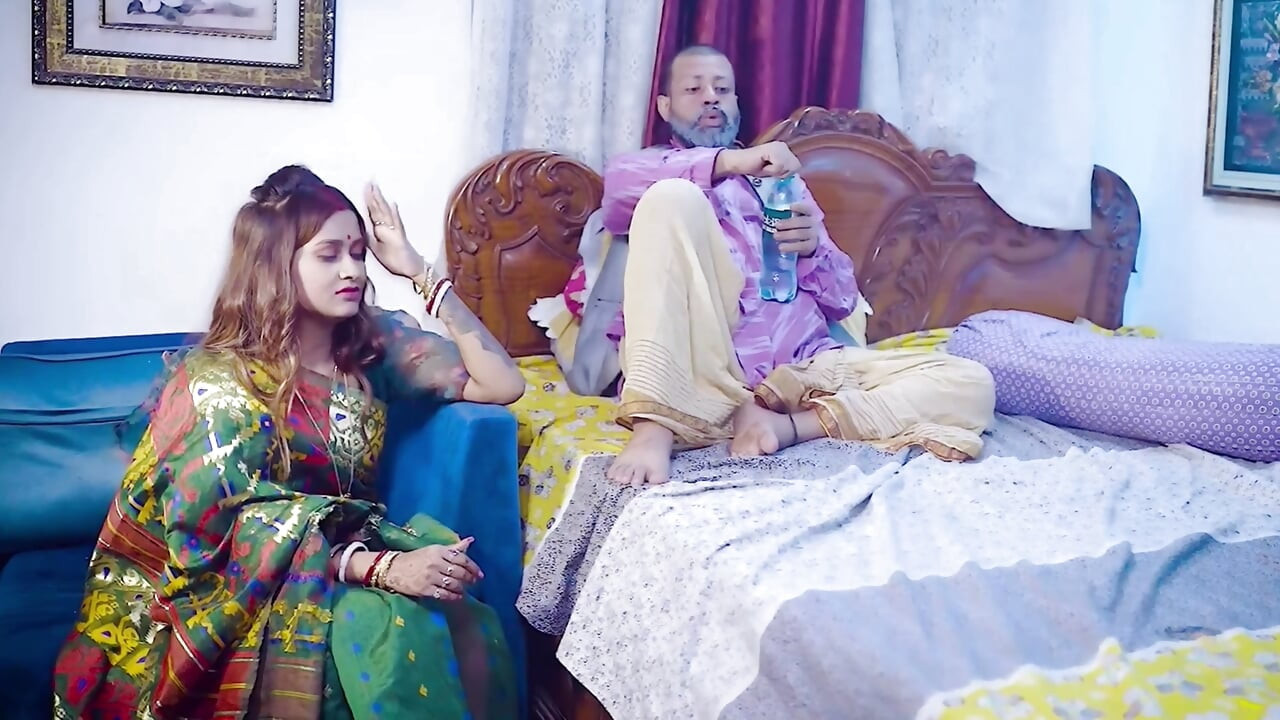 Bete ke ghar pe nhi rahne par sasur ne meri jawani ki pyaas bujhai