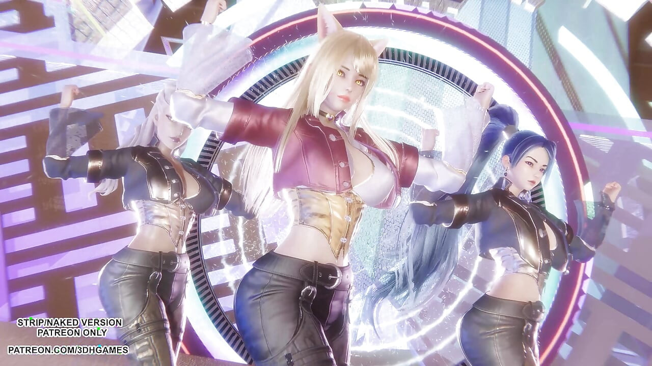 Mmd - kard - silah sesi - ahri, kaisa ve evelynn seksi kpop dans league of legends hentai sansürsüz 4k 60 fps