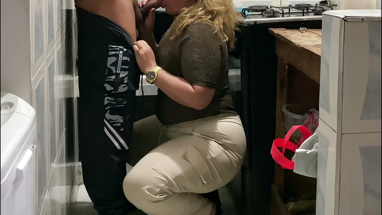 Blowjob In The Kitchen My Friend's Wife