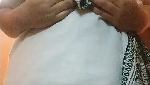Late Night Desi Fantasy  desi Girl with big breast presses and massage