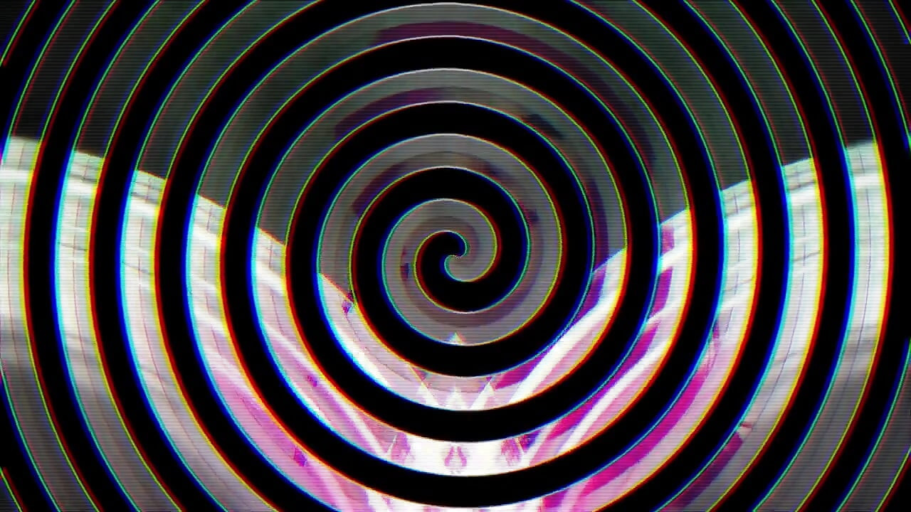 Entspannen sie sich und schauen sie auf die spirale