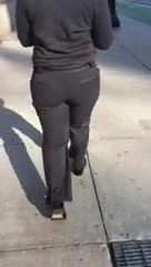 Big booty milf in dark grey dress pants 3