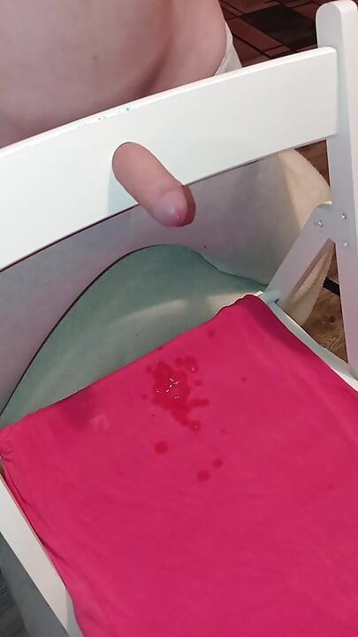 Cumshot in chair