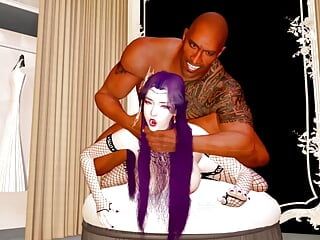 The Rock and girl trying on a wedding dress with her boyfriend 2 - Hentai Uncensored V326