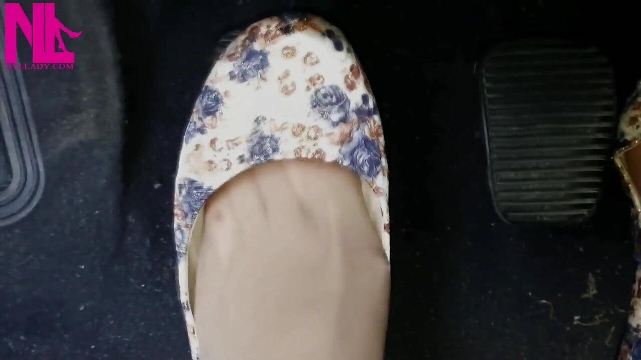 Pedal Pumping in Flowered Flats